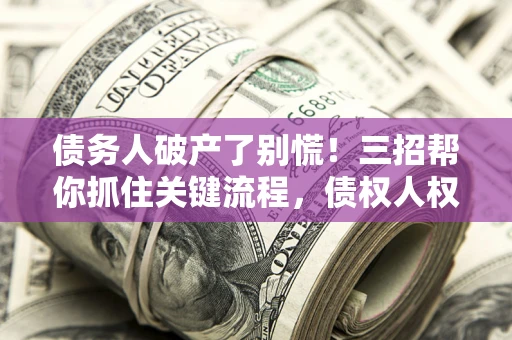 北京债务人破产了别慌！三招帮你抓住关键流程，债权人权益不再缩水