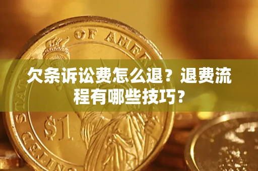 北京欠条诉讼费怎么退？退费流程有哪些技巧？