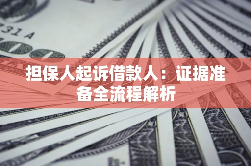 北京担保人起诉借款人：证据准备全流程解析