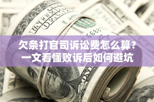 北京欠条打官司诉讼费怎么算？一文看懂败诉后如何避坑