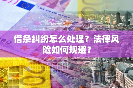 北京借条纠纷怎么处理？法律风险如何规避？